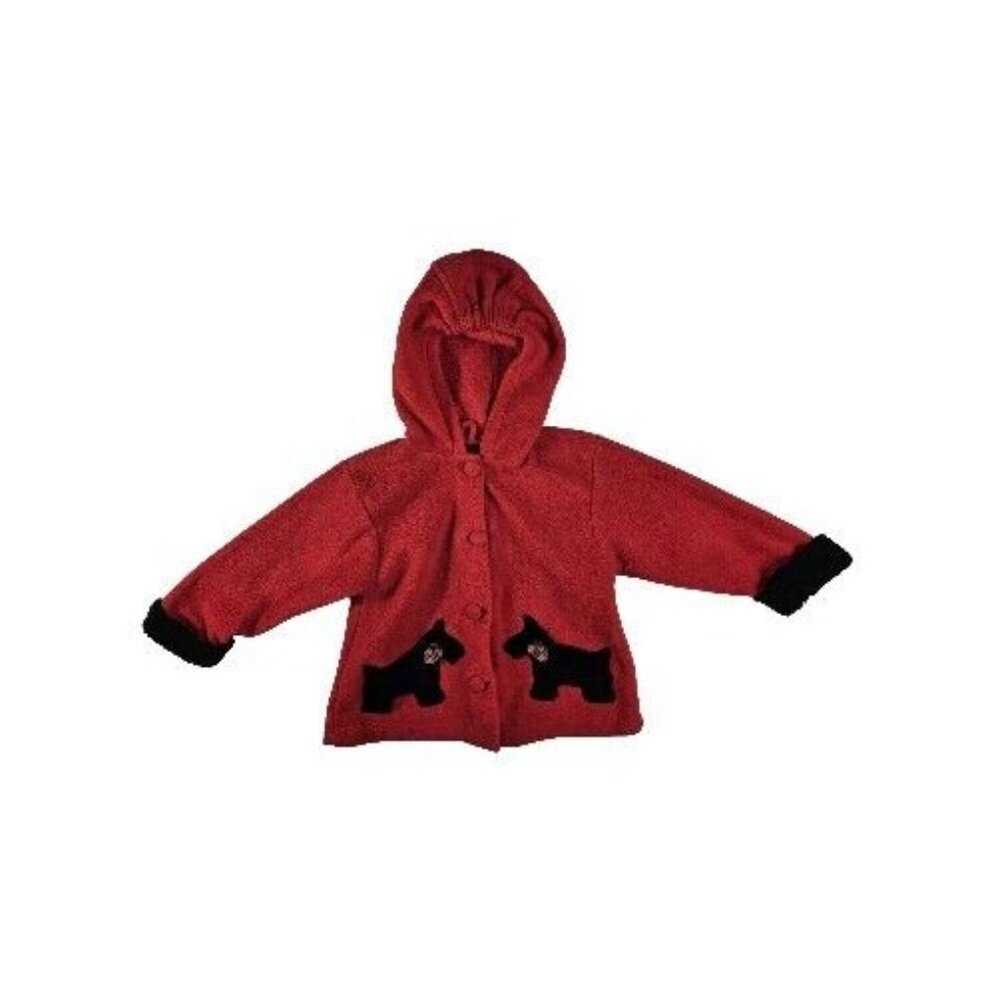 Carter's Scottie Dog Jacket Size 5/6 Red Hooded